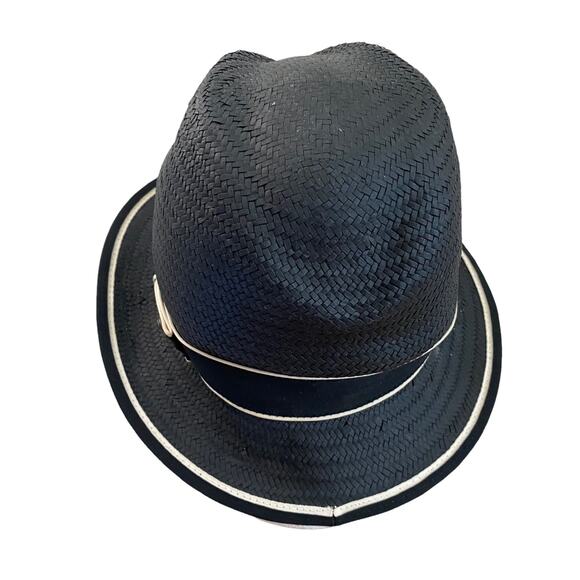 Bailey of Hollywood Mens Drake Fedora Hat Black Woven Lite Straw - Picture 4 of 6